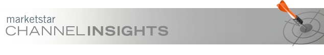 Logo for marketstar channel insights with a dart on a target