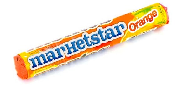 "Marketstar mentos" orange hypothetical candies.