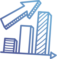 A drawn icon of a graph.